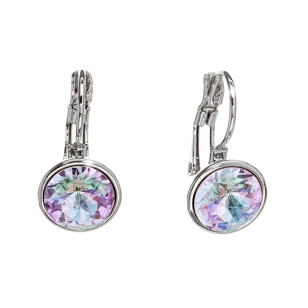 Silver Vitrail Light leverback earrings